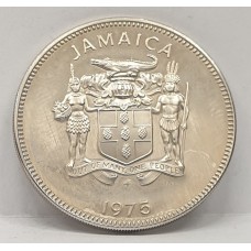 JAMAICA 1975 . TWENTY-FIVE 25 CENTS COIN . COMMEMORATIVE PROOF